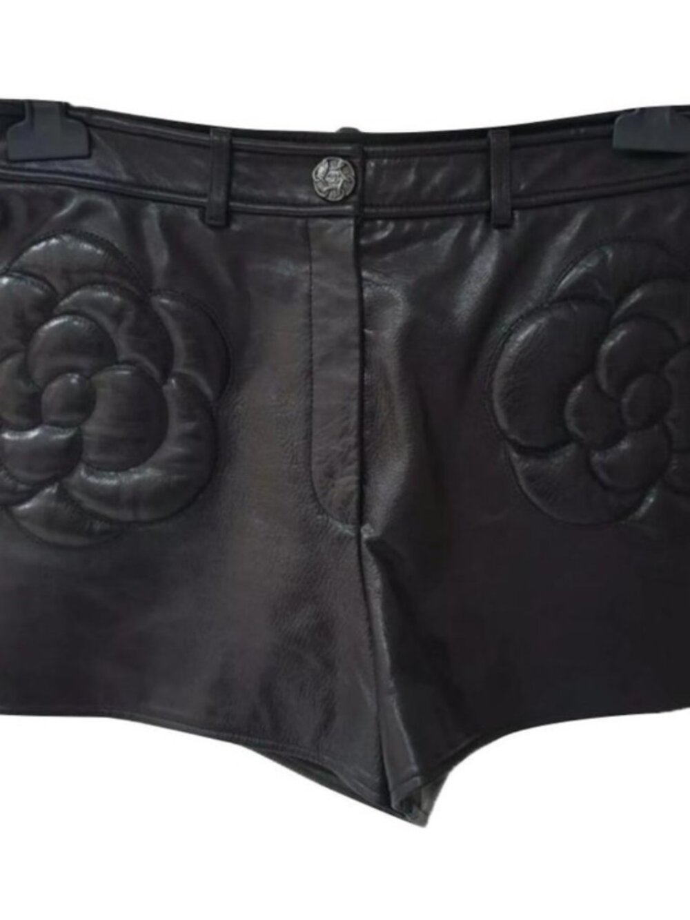 Chanel Camellia Leather Short 36 - Picture 5 of 11
